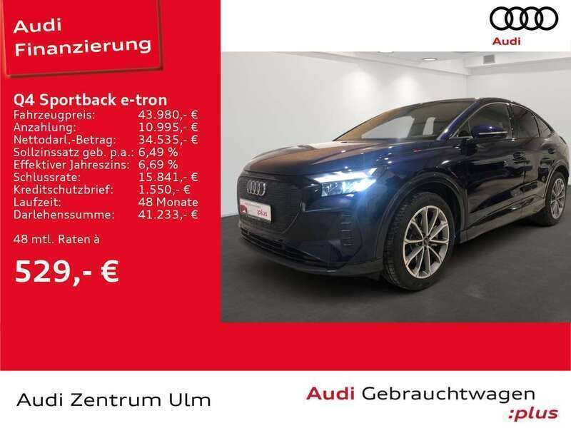 Navarrablau metallic Gebraucht 2024 Audi Q4 e-tron SUV | 43.980 € - Bild 1/4