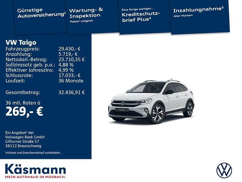 Weiß Gebraucht 2025 VW Taigo IQ Drive SUV | 29.430 € (Teuer) - Bild 1/4