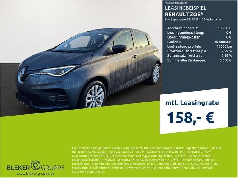 Grau Gebraucht 2020 Renault Zoe Experience Kleinwagen | 10.990 € (Guter Preis) - Bild 1/3