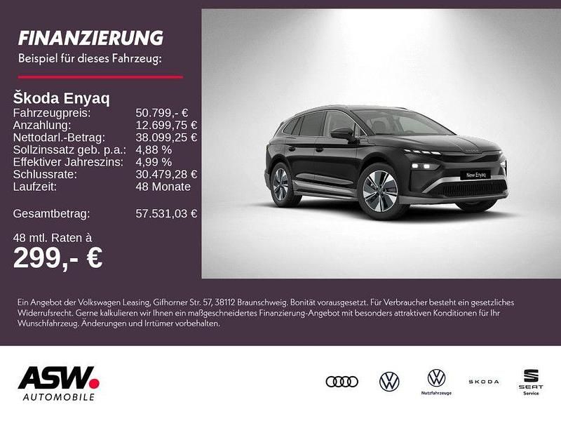 Neu Skoda Enyaq iV 210 kW (286 PS) 2026 Blackmagic perleffekt SUV