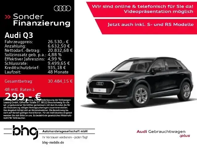 Gebraucht Audi Q3 Sport 150 PS (110 kW) 2020 Schwarz SUV