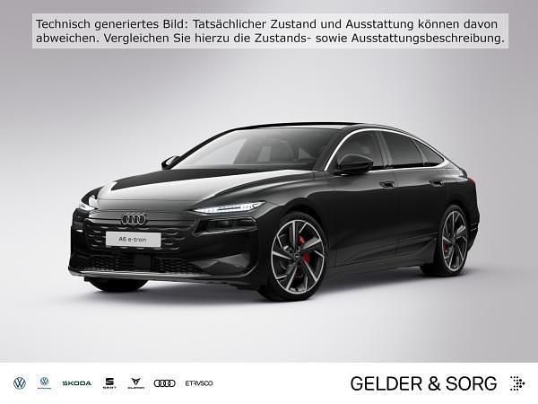 Schwarz (mythosschwarz metallic) Gebraucht 2025 Audi A6 e-tron S-Line Limousine | 82.881 € (Teuer) - Bild 1/4