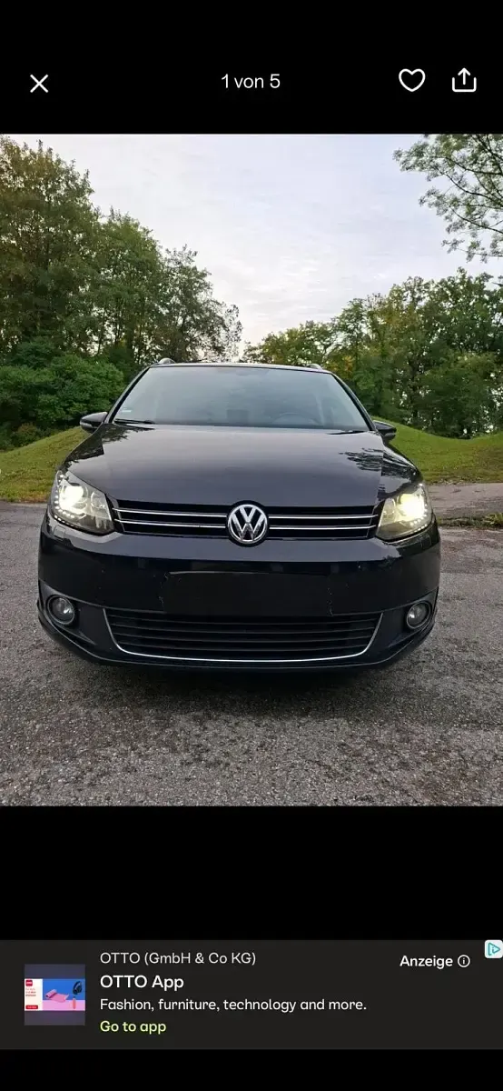 Gebraucht VW Touran 170 PS (125 kW) 2013 Schwarz Van / Kleinbus