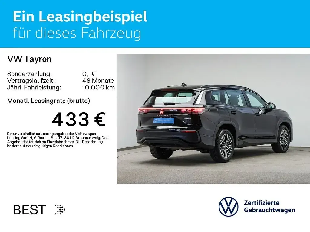 Gebraucht VW Tayron Life 204 PS (150 kW) 2025 Grenadillschwarz metallic SUV