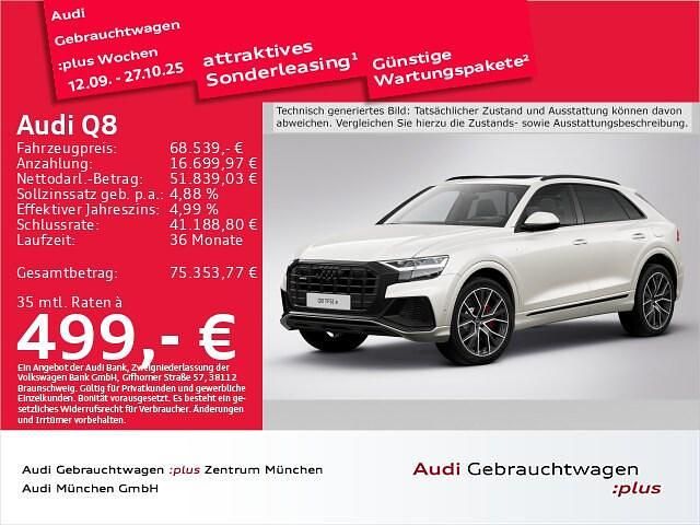 Vikunjabeige metallic Gebraucht 2021 Audi Q8 S-Line SUV | 68.539 € (Teuer) - Bild 1/2