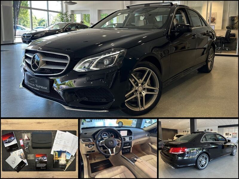 Obsidianschwarz metalliclack (metallic) Gebraucht 2015 Mercedes E400 AMG line Limousine | 28.990 € (Fairer Preis) - Bild 1/3