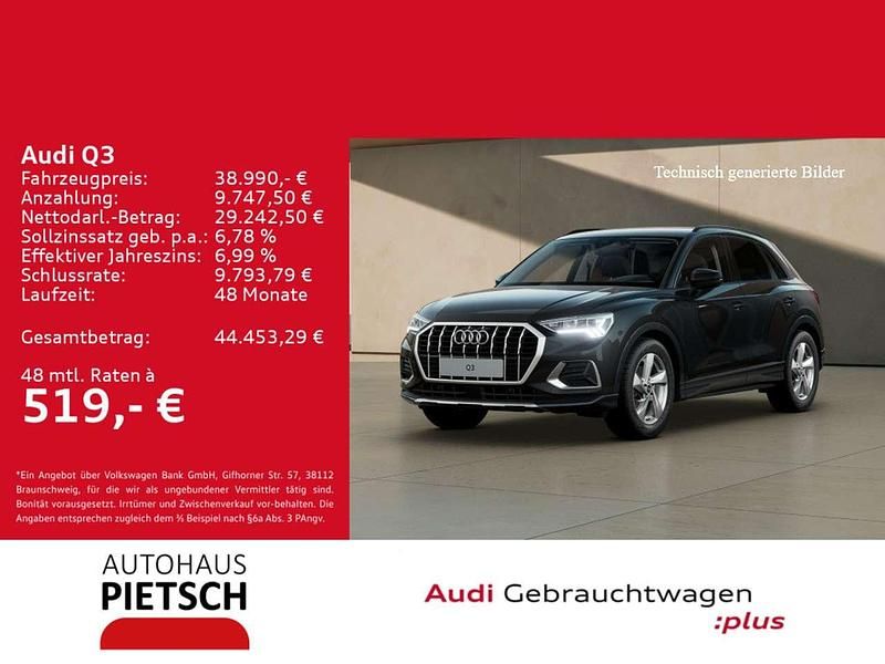 Mythosschwarz metallic Gebraucht 2025 Audi Q3 Advanced SUV | 38.990 € (Fairer Preis) - Bild 1/4