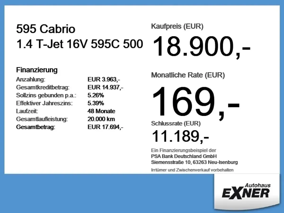 Gebraucht Abarth 595C 145 PS (106 kW) 2022 Campovolo grau Cabrio