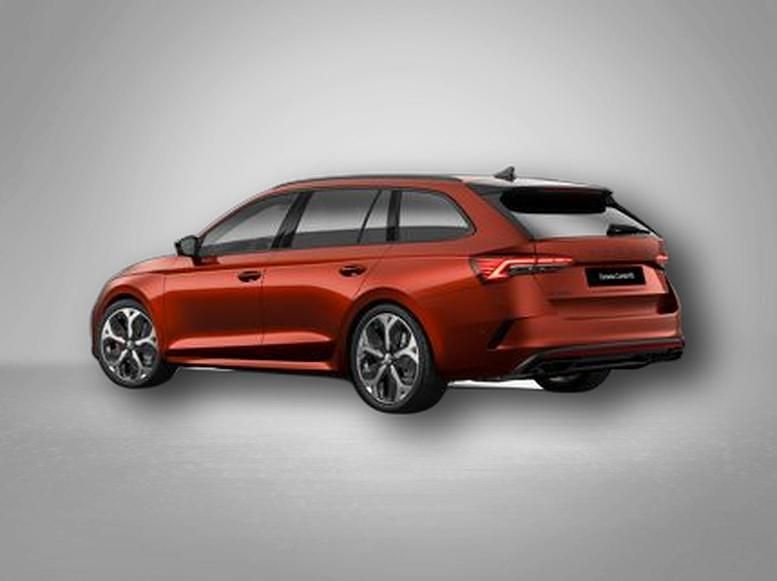 Neu Skoda Octavia RS 265 PS (194 kW) 2025 Cinnamon red metallic Kombi