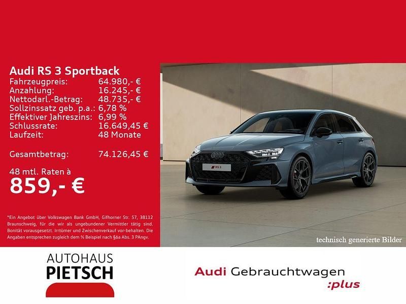 Grau Gebraucht 2024 Audi RS3 Sportback Ambiente Kleinwagen | 64.980 € (Fairer Preis) - Bild 1/4