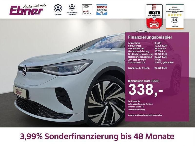 Gletscherweiß metallic/schwarz Gebraucht 2022 VW ID.4 GTX SUV | 29.820 € (Guter Preis) - Bild 1/4