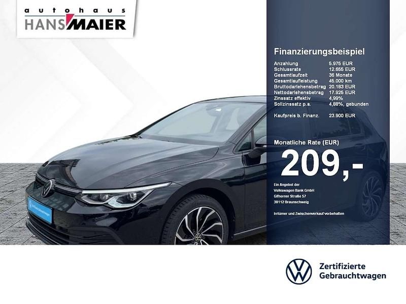 Schwarz Gebraucht 2023 VW Golf VIII Active Limousine | 23.900 € (Teuer) - Bild 1/2