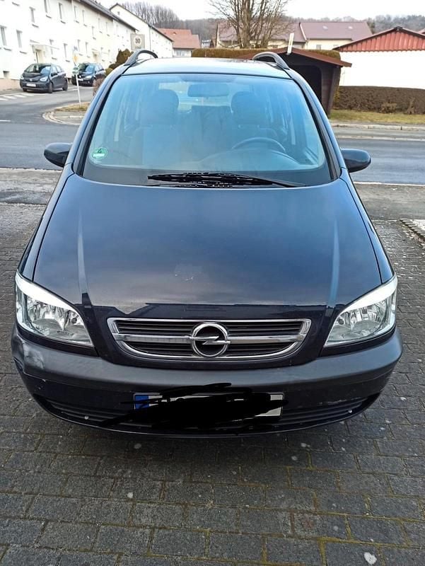 Blau Gebraucht 2003 Opel Zafira Van / Kleinbus | 999 € (Guter Preis) - Bild 1/4
