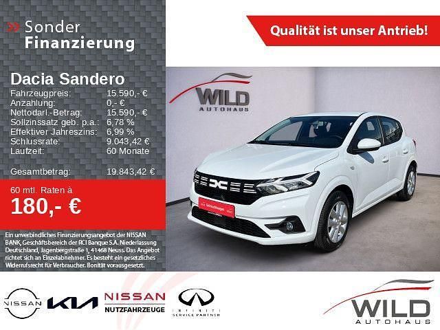 Weiß Gebraucht 2023 Dacia Sandero Expression Kleinwagen | 15.590 € (Fairer Preis) - Bild 1/4