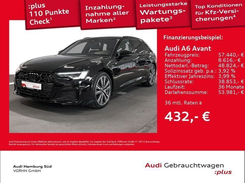 Mythosschwarz metallic Gebraucht 2024 Audi A6 Ambiente Kombi | 57.690 € - Bild 1/3
