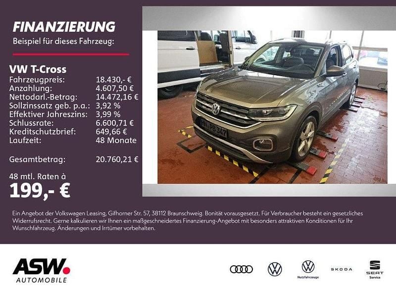 Gebraucht VW T-Cross Style 116 PS (85 kW) 2020 Limestone grey metallic SUV