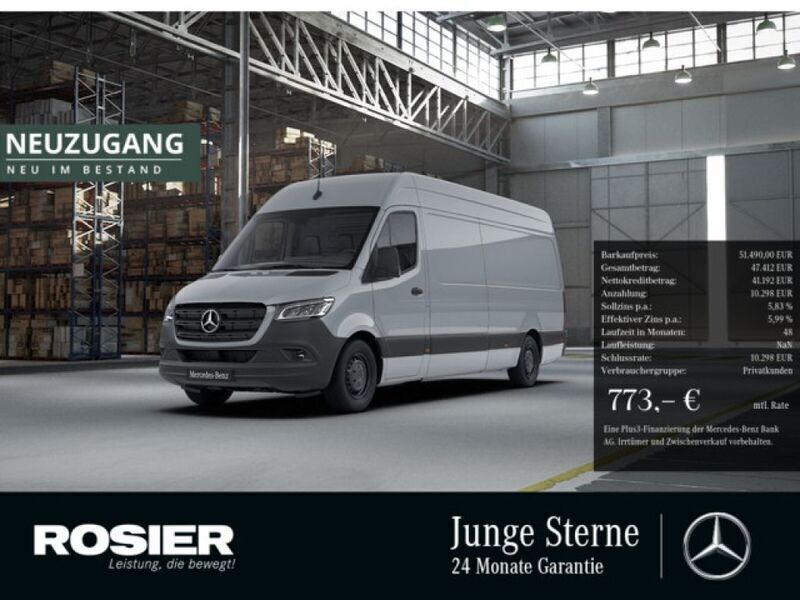 Blau Gebraucht 2024 Mercedes Sprinter Van | 51.490 € (Guter Preis) - Bild 1/4