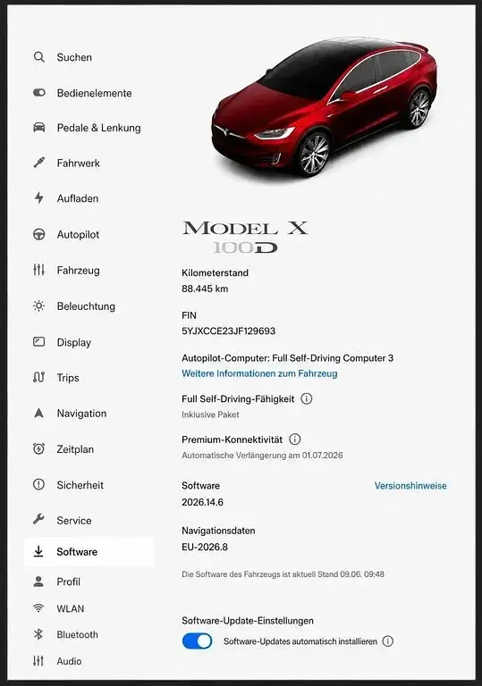 Gebraucht Tesla Model X 386 kW (525 PS) 2018 Rot SUV
