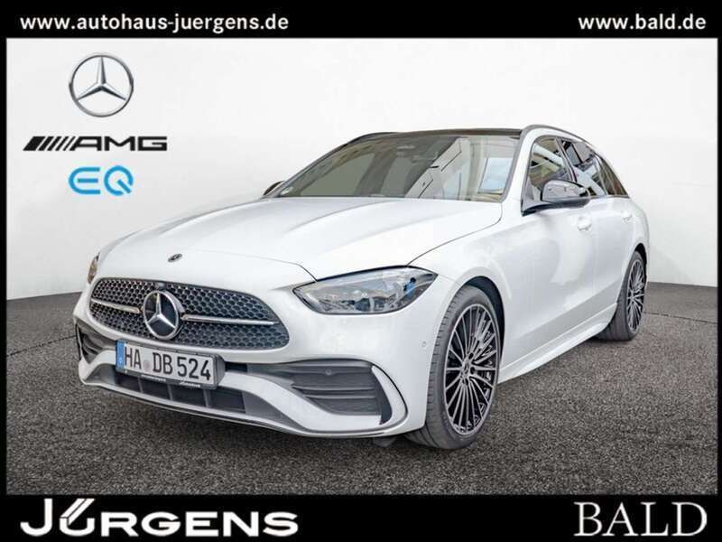 Weiss unilack polarweiss Gebraucht 2024 Mercedes C200 AMG Kombi | 44.880 € (Teuer) - Bild 1/4
