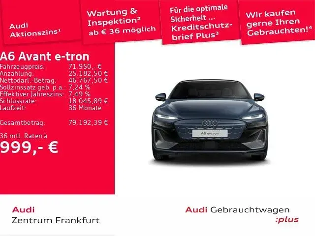 Usata Audi A6 e-tron Performance 269 kW (367 CV) 2025 Blu Station wagon