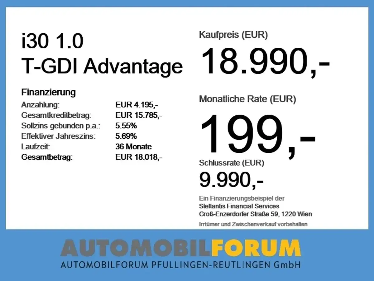 Gebraucht Hyundai i30 Advantage 101 PS (74 kW) 2025 Weiß Limousine