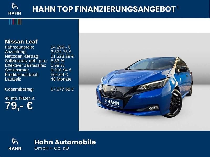 Gebraucht Nissan Leaf N-Connecta 110 kW (150 PS) 2022 Magnetic blue/black m Kleinwagen
