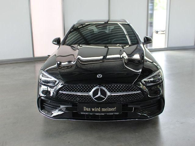 Schwarz Gebraucht 2022 Mercedes C200 AMG line Kombi | 40.599 € (Teuer) - Bild 1/4