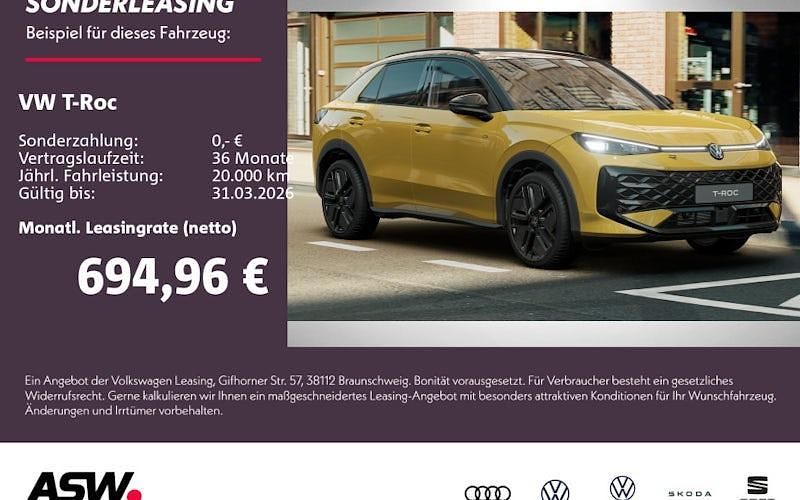 Neu VW T-Roc R-line 150 PS (110 kW) 2026 Gelb SUV