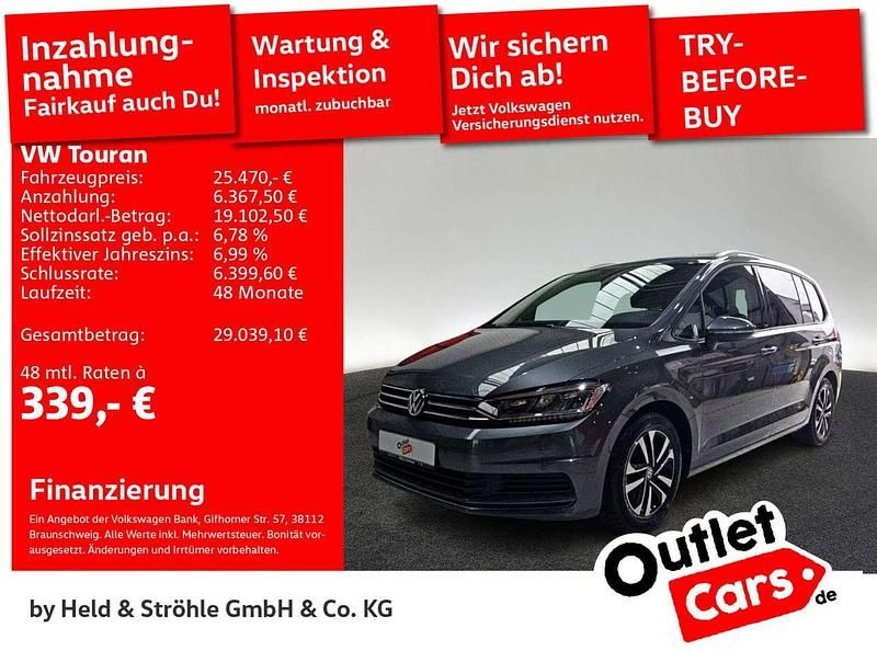 X3 indiumgrau metallic Gebraucht 2020 VW Touran United Van / Kleinbus | 25.470 € (Fairer Preis) - Bild 1/3