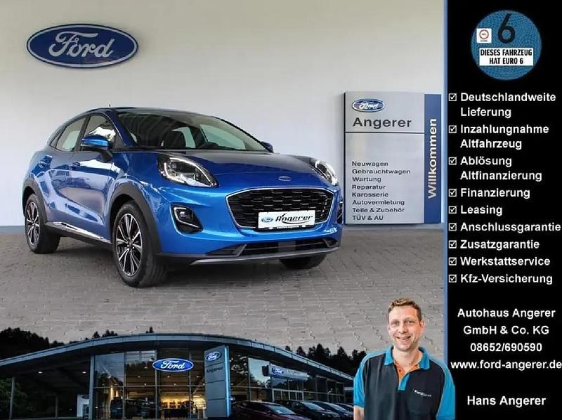 Desert island blue metallic Gebraucht 2021 Ford Puma Titanium SUV | 16.990 € (Guter Preis) - Bild 1/4