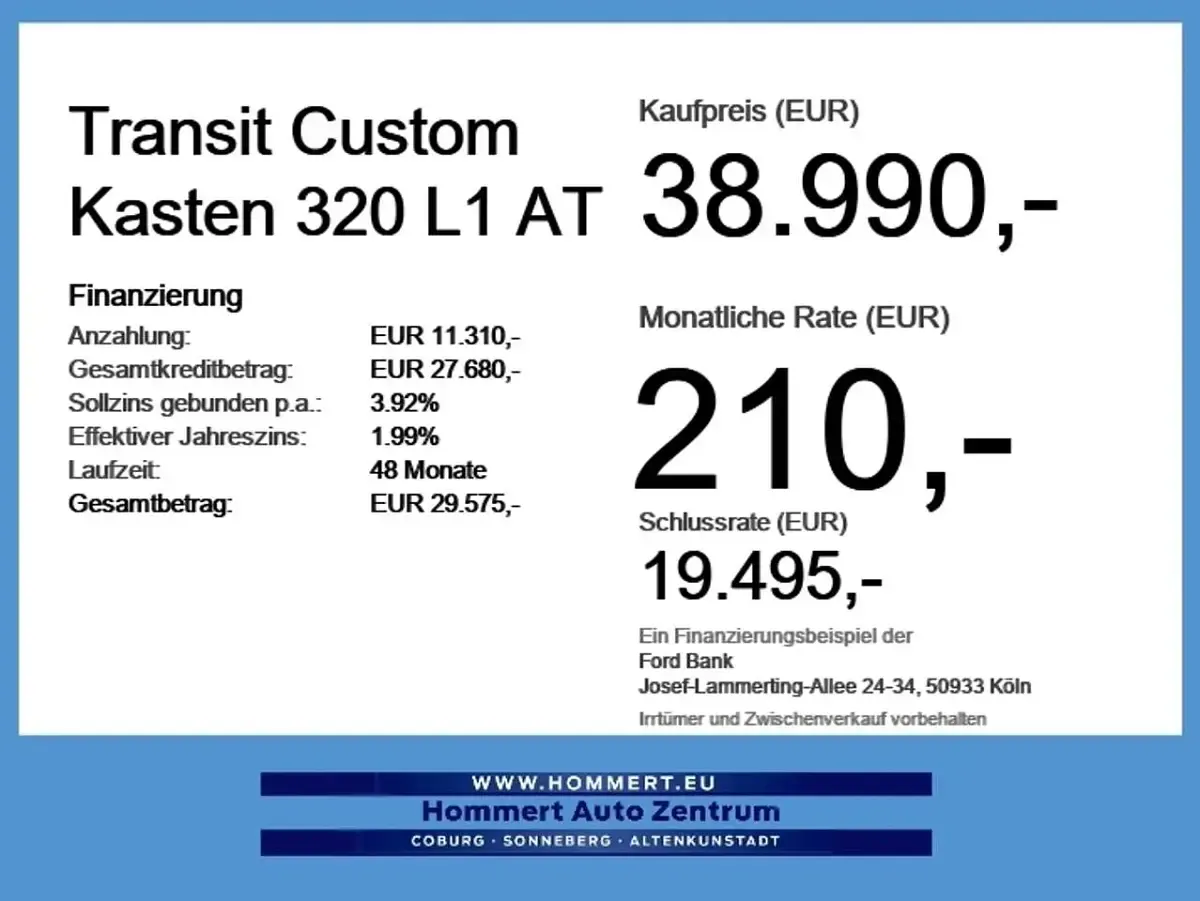 Neu Ford Transit Custom Trend 170 PS (125 kW) 2026 Frost weiß Van / Kleinbus