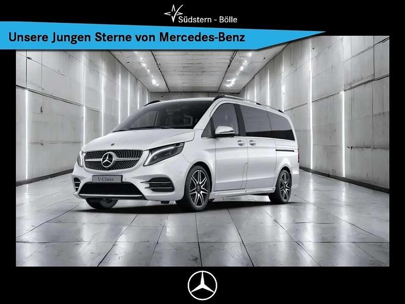 Bergkristallweiß metallic Gebraucht 2023 Mercedes V300 Avantgarde Edition Van / Kleinbus | 59.849 € (Etwas zu teuer) - Bild 1/4