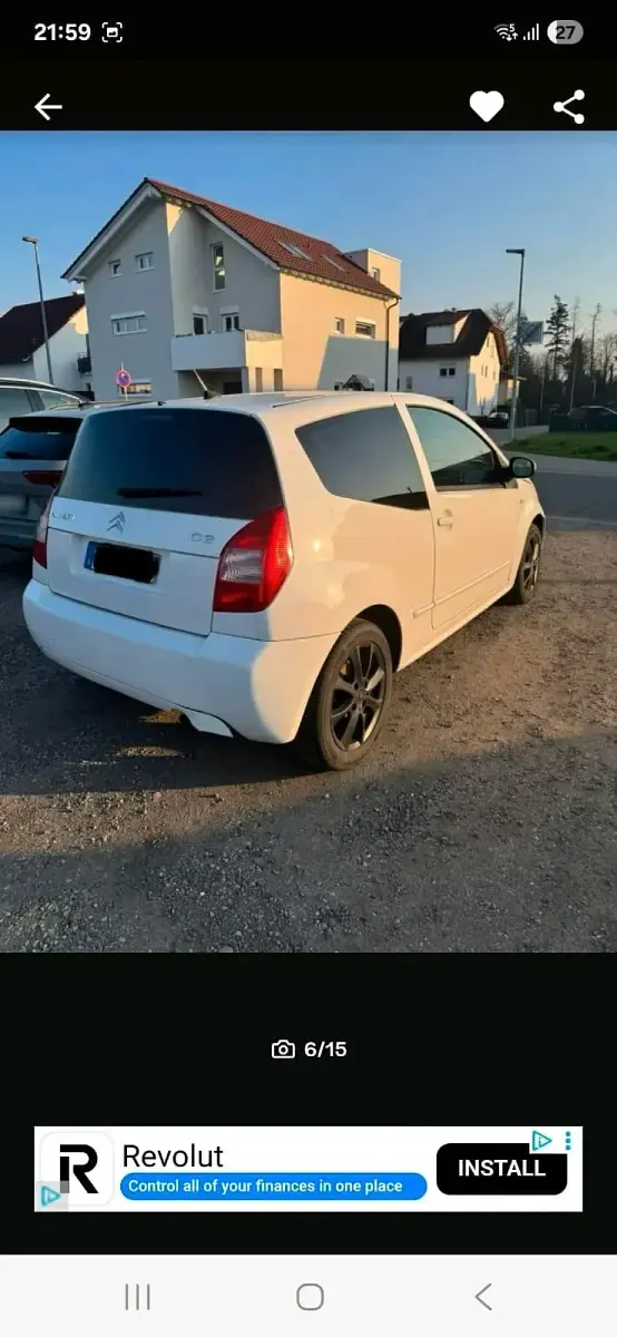 Gebraucht Citroën C2 57 PS (41 kW) 2009 Weiß Kleinwagen
