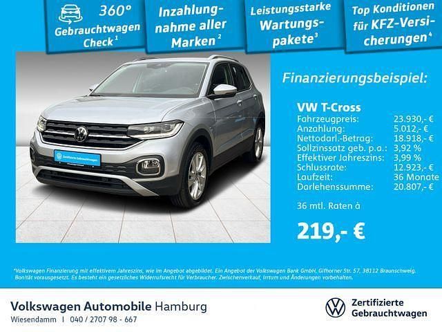 Silber Gebraucht 2021 VW T-Cross Style SUV | 23.930 € (Fairer Preis) - Bild 1/3
