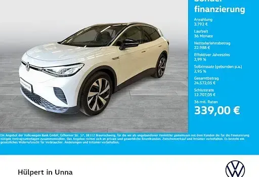 Gebraucht VW ID.4 Pro Performance 150 kW (204 PS) 2020 Weiß SUV