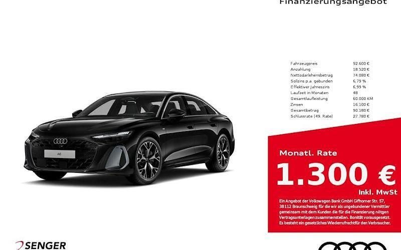 Mythosschwarz metallic Neu 2025 Audi A6 Sport Limousine | 92.600 € - Bild 1/4