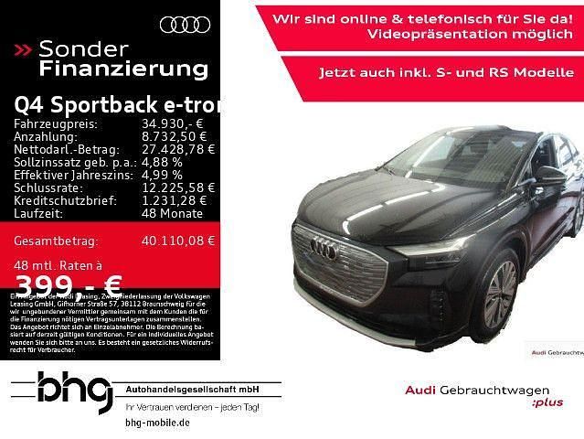 Schwarz Gebraucht 2022 Audi Q4 Sportback e-tron Advanced Plus SUV | 34.930 € (Fairer Preis) - Bild 1/4
