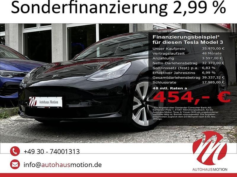 Schwarz Gebraucht 2022 Tesla Model 3 Standard Range Limousine | 35.970 € (Teuer) - Bild 1/4
