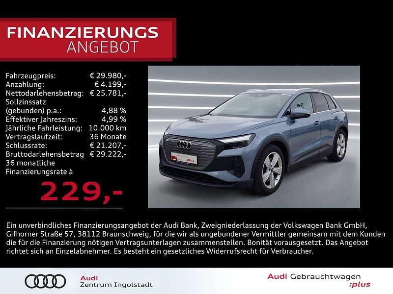 Geysirblau metallic Gebraucht 2023 Audi Q4 e-tron Ambiente SUV | 29.980 € (Guter Preis) - Bild 1/3