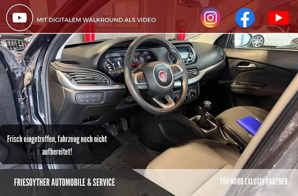 Gebraucht Fiat Tipo Pop 95 PS (69 kW) 2017 Schwarz Limousine