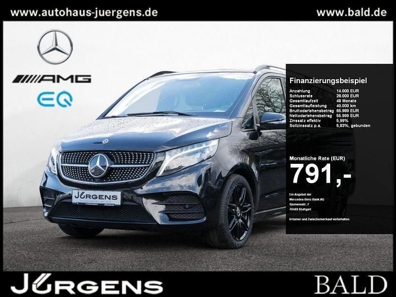 Obsidianschwarz metallic Gebraucht 2024 Mercedes V250 Avantgarde Edition Van / Kleinbus | 68.490 € (Teuer) - Bild 1/4