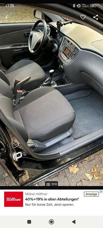 Gebraucht Kia Rio 97 PS (71 kW) 2009 Schwarz Kleinwagen