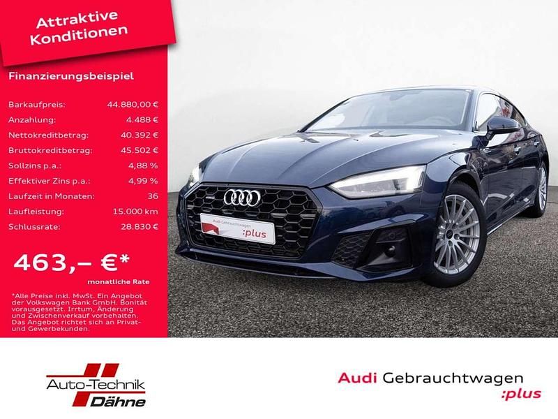 Navarrablau Gebraucht 2023 Audi A5 S-Line Coupé | 44.880 € (Teuer) - Bild 1/4