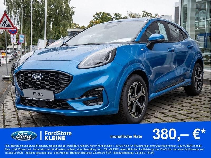 Blau Neu 2025 Ford Puma Gen-E ST-Line SUV | 31.490 € (Teuer) - Bild 1/4