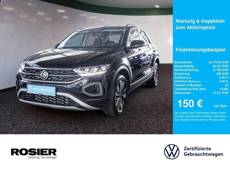 Schwarz / deep black Gebraucht 2024 VW T-Roc Life SUV | 22.770 € (Guter Preis) - Bild 1/4