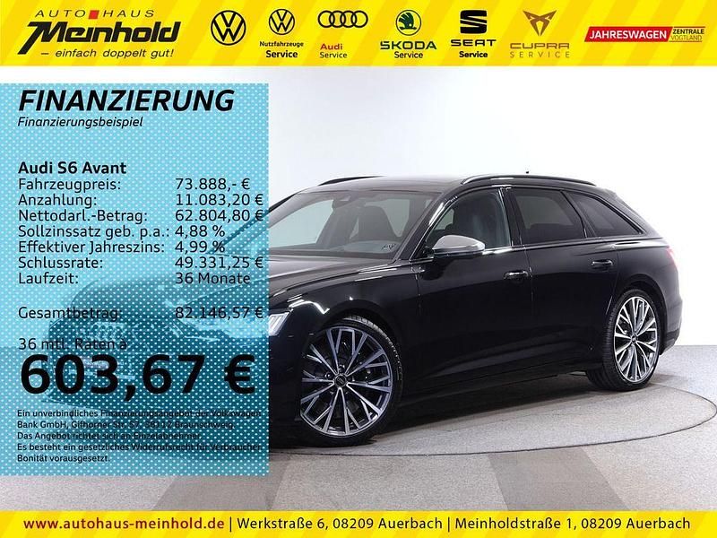 Mythosschwarz metallic Gebraucht 2024 Audi S6 Sport Kombi | 73.888 € - Bild 1/4