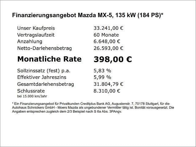 Gebraucht Mazda MX5 Kazari 184 PS (135 kW) 2024 Schwarz Cabrio