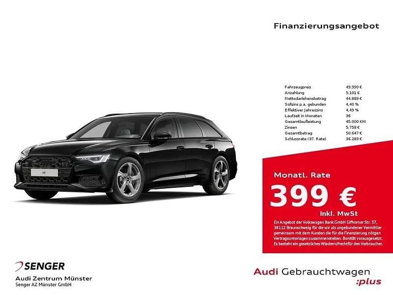Mythosschwarz metallic Gebraucht 2025 Audi A6 Advanced Plus Kombi | 49.990 € (Guter Preis) - Bild 1/1