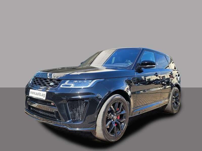 Santorini black (schwarz) Gebraucht 2021 Land Rover Range Rover Sport SVR SUV | 79.844 € (Fairer Preis) - Bild 1/4