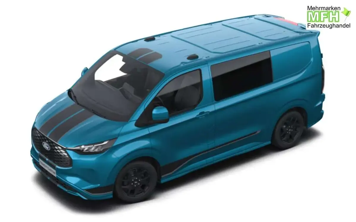 Neu Ford E-Transit Sport 160 kW (218 PS) 2026 Digital aqua blue metallic Van